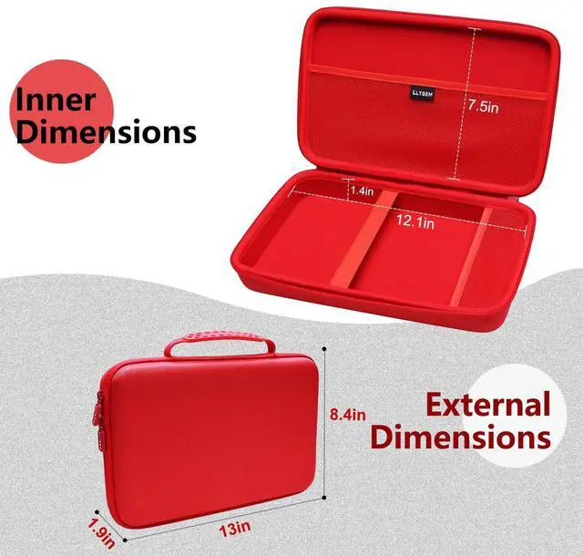 Alt view image 2 of 5 - LTGEM Case Compatible with Lexibook Spider-Man/Unicorn/Disney Princess/Disney Stitch Laptop, Red(Case Only)