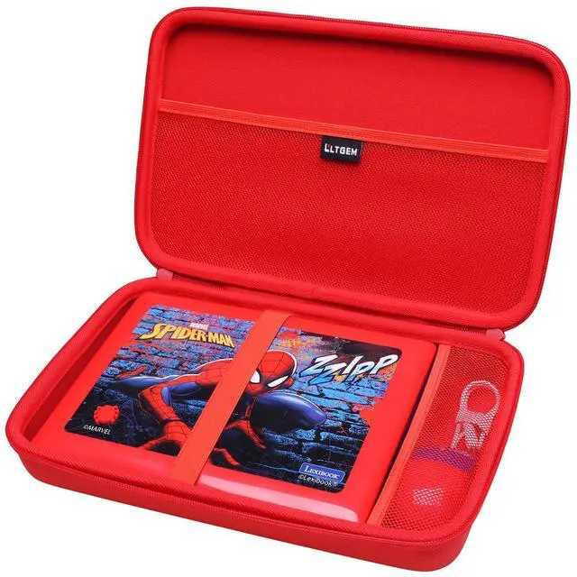 Main image of LTGEM Case Compatible with Lexibook Spider-Man/Unicorn/Disney Princess/Disney Stitch Laptop, Red(Case Only)