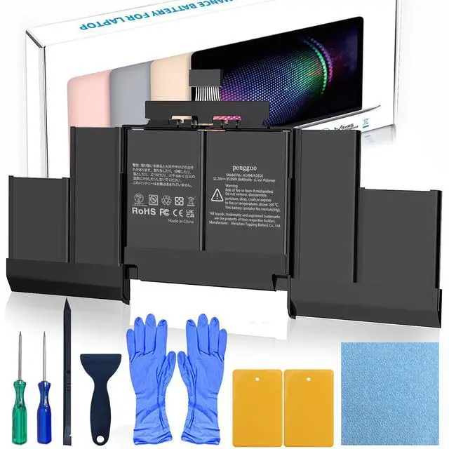 Main image of pengguo Battery for MacBook Pro 15 Inch Retina A1398 (Late 2013, Mid 2014, Early 2015) Laptop Battery Replacement Model A1494 A1618 Battery 8440mAh (Upgraded 6.2 Versions) Higher Capacity