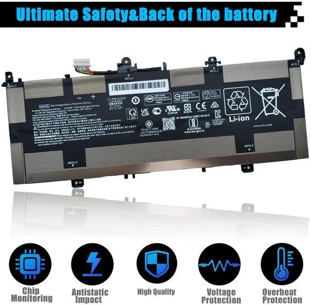 Alt view image 4 of 5 - AOMKA DK04XL L93559-005 Laptop Battery Replacement for HP Elite C1030 Chromebook Enterprise Series HSTNN-DB9W L93531-2C1 DK04050XL