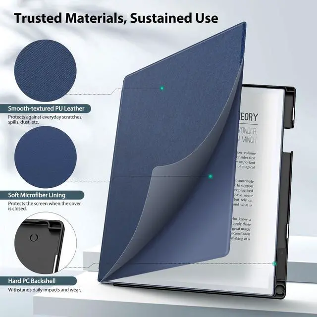 Alt view image 2 of 5 - TiMOVO Case Compatible for Remarkable 2 Tablet, Slim Lightweight Stand Hard Back Shell Protective Cover with Pen Holder Compatible with Remarkable 2 Paper Tablet 10.3" 2020 Released, Dark Blue