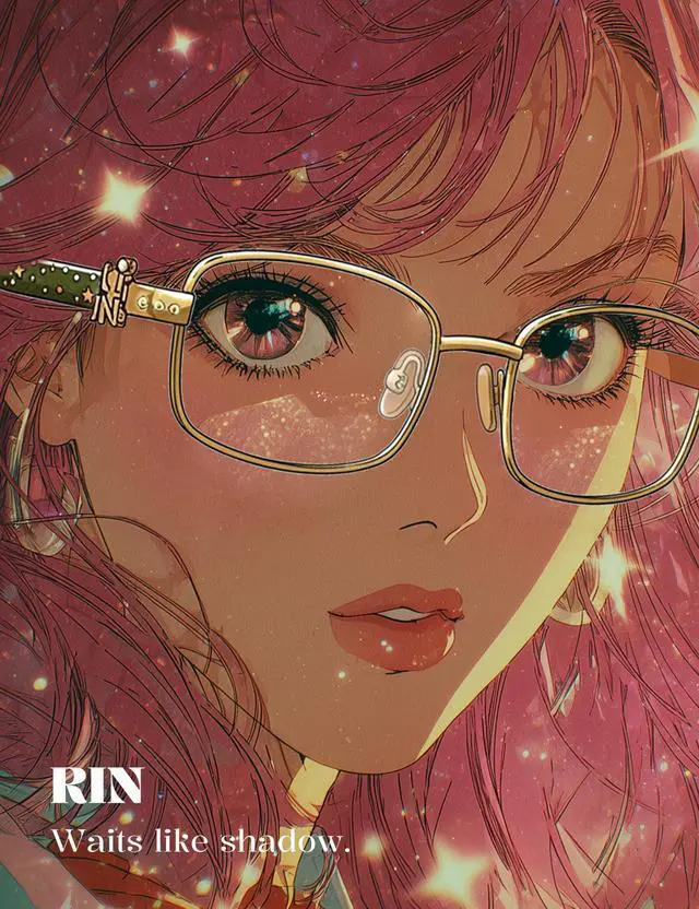 Alt view image 3 of 5 - TIJN Blue Light Blocking Glasses for Woman Men, Square Acetate Metal Frame Eye Glasses for Cosplay & Anime Girl, Rin