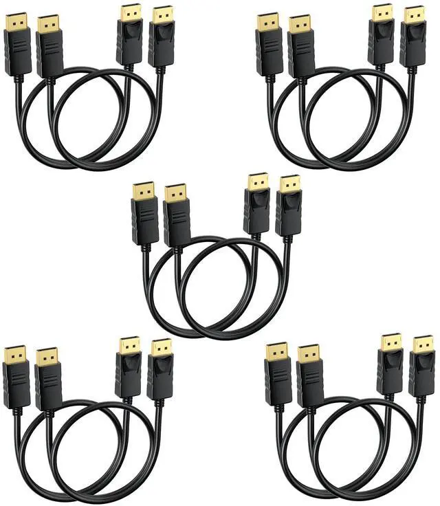 Main image of MOSIMLI DisplayPort Cable 3FT 10-Pack, Display Port to Display Port Cable, Gold-Plated, Supports 4K@60Hz, 2K@165Hz, Compatible for Monitor, Computer, Laptop, Graphics Card, Docking Station