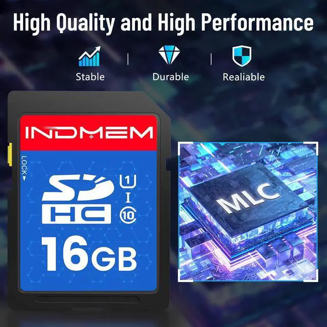 Alt view image 2 of 5 - 16GB SD Card, 5 Pack SDHC Memory Cards UHS-I U1 Class 10 High-Speed Full HD Video Compatible with Digital Point-and-Shoot Cameras, HD Camcorders, DSLR and PC, 16GB(5pc)