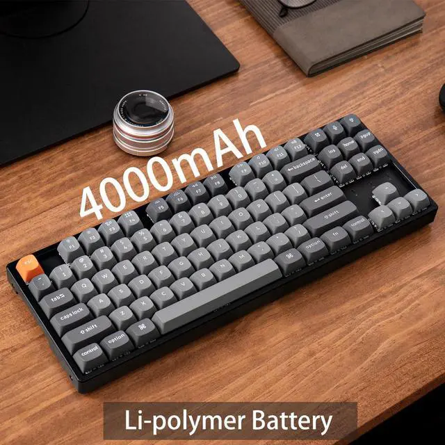 Alt view image 4 of 5 - Keychron K8 Max QMK Wireless Custom Mechanical Keyboard, TKL 80% Layout Bluetooth/2.4G/USB-C Programmable, RGB Backlit Hot Swappable Super Red Switch NKRO for Mac/Windows/Linux