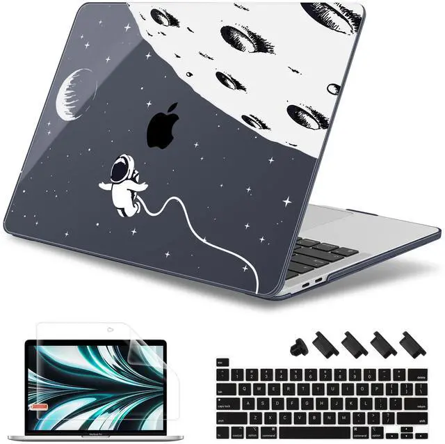 Main image of May Chen for MacBook Pro 13 inch Case 2022 2021 2020 Release A2338 M2 M1 A2289 A2251, Plastic Crystal Hard Shell Case Cover for MacBook Pro 13 inch Touch Bar Fits Touch ID, Astronaut Flight