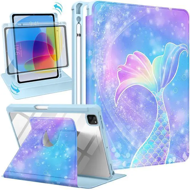 Main image of Uppuppy for iPad Air 11 inch Case, Air 5th/4th Generation 10.9, Pro 11'' Case Women Girls for Apple Pencil Holder Cute Unique Rotating Folio Cover for Apple iPad Air 4/5 (2020/2022)/Pro 11"