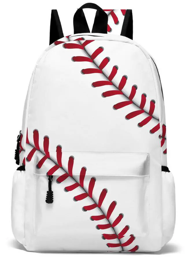 Main image of ROVOZAR Baseball School Backpack for Boys Bookbag, 17 Inch Baseball Backpack for School, Kids Baseballs Sports Theme Laptop Back Pack for School Travel Hiking Camping