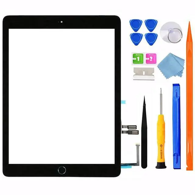 Main image of for iPad 6 (6th Gen 2018 Released) Screen Replacement Glass Digitizer, Only for 6th Generation A1893 A1954 Touchscreen 9.7 Inch Front Panel, with Home Button +Full Repair Tools Kit
