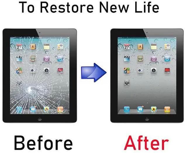 Alt view image 5 of 5 - for iPad 6 (6th Gen 2018 Released) Screen Replacement Glass Digitizer, Only for 6th Generation A1893 A1954 Touchscreen 9.7 Inch Front Panel, with Home Button +Full Repair Tools Kit