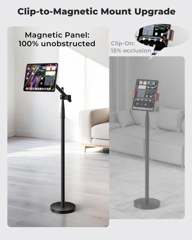 Alt view image 5 of 5 - KUXIU Magnetic Wireless Charging Panle for iPad Pro 11/Air 11 M2/M3, Aluminum Alloy Panle for 17mm Ball Head, Compatibility Various Stand Panle for iPad Pro 11 1/2/3/4, Air 10.9 4/5 [Arm Not Included]