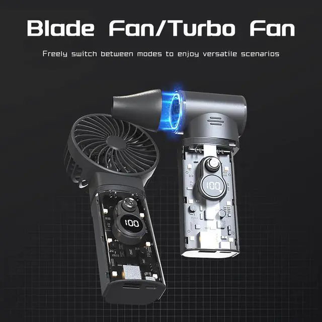 Alt view image 4 of 5 - Vastarry Compressed air Duster 100,000 RPM High-Speed Turbo Fan with 35m/s Airflow, 10,000mAh Power Bank Function for Computer Dusting and BBQ Ignition