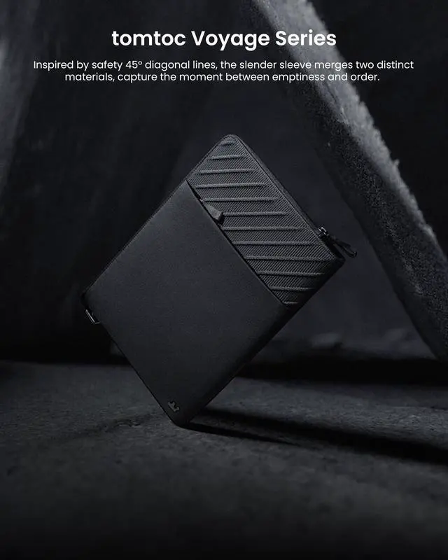 Alt view image 2 of 5 - tomtoc Voyage-A10 Slim Laptop Sleeve for 2025 13-inch MacBook Air/Pro M4/M3/M2/M1 A3240 A3113 A2681 A2337 A2686 A2338, Water-Resistant Case for 13-inch Surface Pro Copilot+ PC, Minimalist Design