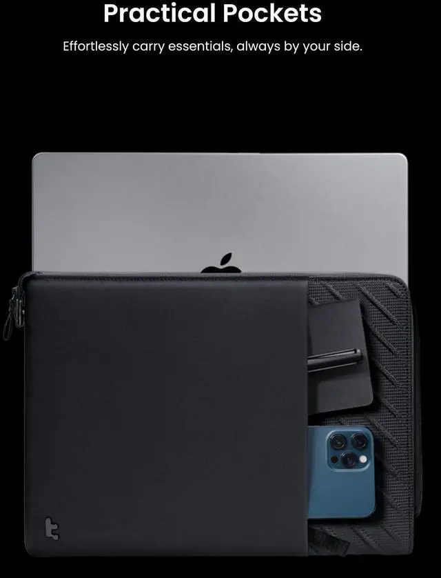Alt view image 5 of 5 - tomtoc Voyage-A10 Slim Laptop Sleeve for 2025 13-inch MacBook Air/Pro M4/M3/M2/M1 A3240 A3113 A2681 A2337 A2686 A2338, Water-Resistant Case for 13-inch Surface Pro Copilot+ PC, Minimalist Design