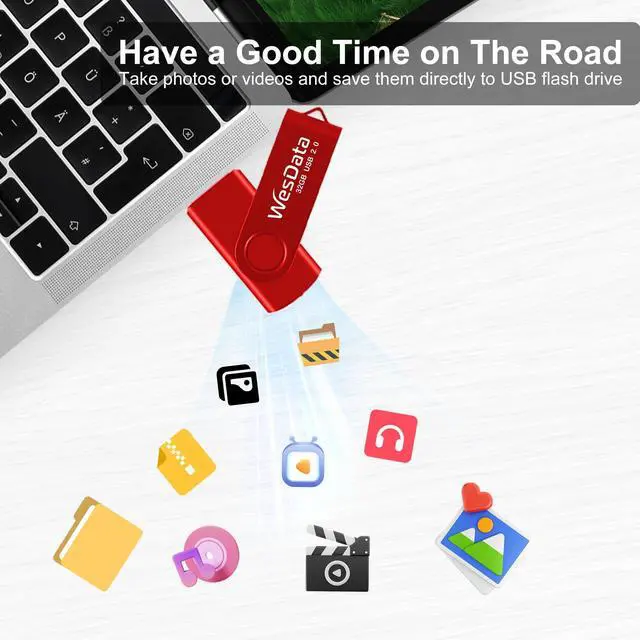 Alt view image 3 of 5 - WesData 5 Pack 64GB USB Flash Drive and 2 Pack USB C Adapters in a Case, Thumb Drives Memory Stick Storage and Backup for Smart Phones with Type C Port, Laptops, PC(5 Colors) (64, GB)