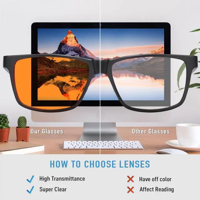 Alt view image 4 of 5 - Okany Blue Light Blocking Glasses for Women Men ESports Computer Gaming Glasses Lightweight Al-Mg Metal Anti Eyestrain UV400 Lens Eye Protection Powerful Professional Screen Filter Eyeglasses