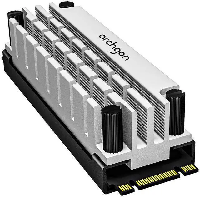 Main image of Archgon HS-1110 SSD Heatsink Cooler for PCIe NVMe M.2 2280 SSD for Workstation Server Rugged Computer IPC Industrial Computer Gaming PC Use (Silver)