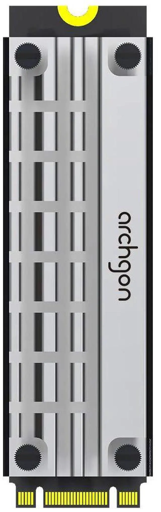 Alt view image 3 of 5 - Archgon HS-1110 SSD Heatsink Cooler for PCIe NVMe M.2 2280 SSD for Workstation Server Rugged Computer IPC Industrial Computer Gaming PC Use (Silver)