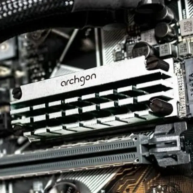 Alt view image 2 of 5 - Archgon HS-1110 SSD Heatsink Cooler for PCIe NVMe M.2 2280 SSD for Workstation Server Rugged Computer IPC Industrial Computer Gaming PC Use (Silver)