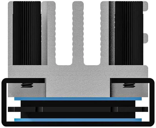 Alt view image 4 of 5 - Archgon HS-1110 SSD Heatsink Cooler for PCIe NVMe M.2 2280 SSD for Workstation Server Rugged Computer IPC Industrial Computer Gaming PC Use (Silver)