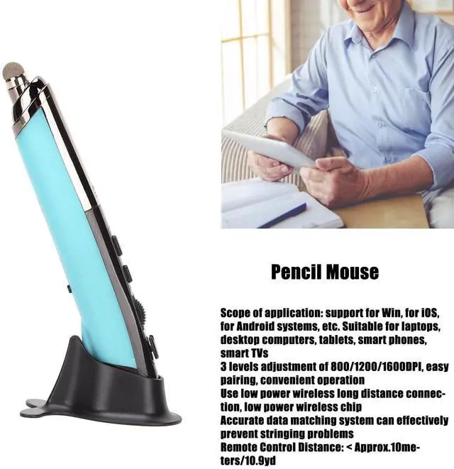 Alt view image 3 of 5 - Pen Mouse 3 Levels Adjustable DPI Writing Low Power Compact Portable Computer Accessories.