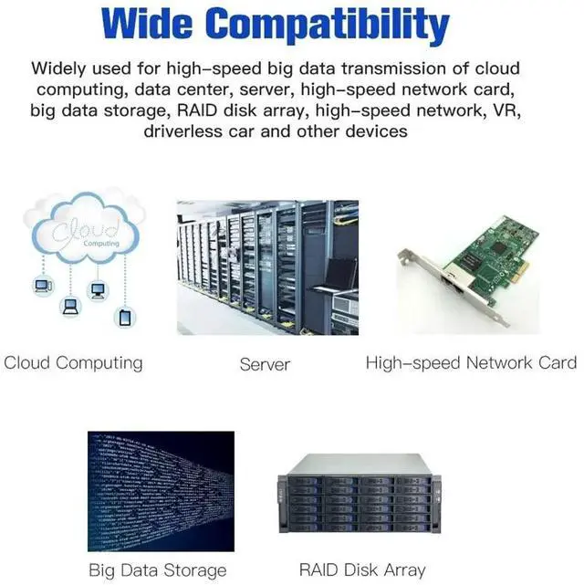 Alt view image 4 of 5 - CY Mini SAS HD SFF-8644 to Mini SAS High Density HD SFF-8644 Data Server Raid External Cable 50cm 12Gbps