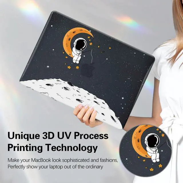 Alt view image 2 of 5 - Funut for MacBook Pro 14 inch Case 2025-2021 M4 M3 M2 M1 A3112 A3185 A3401 A2918 A2992 A2779 A2442, Plastic Hard Shell Case +Keyboard Cover for MacBook Pro 14", Astronaut
