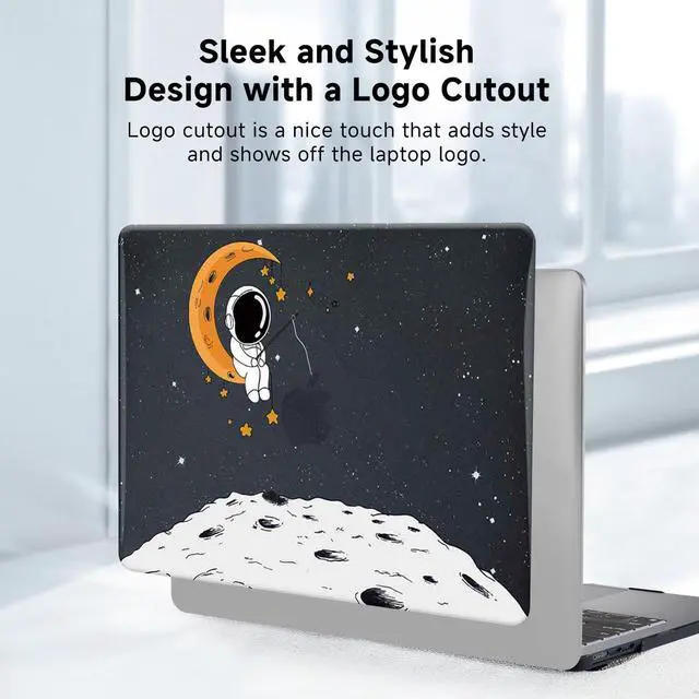 Alt view image 4 of 5 - Funut for MacBook Pro 14 inch Case 2025-2021 M4 M3 M2 M1 A3112 A3185 A3401 A2918 A2992 A2779 A2442, Plastic Hard Shell Case +Keyboard Cover for MacBook Pro 14", Astronaut