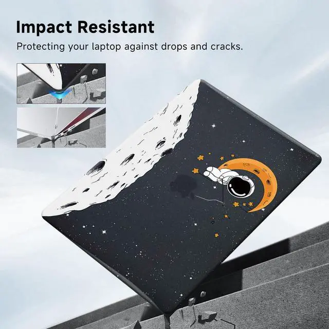 Alt view image 5 of 5 - Funut for MacBook Pro 14 inch Case 2025-2021 M4 M3 M2 M1 A3112 A3185 A3401 A2918 A2992 A2779 A2442, Plastic Hard Shell Case +Keyboard Cover for MacBook Pro 14", Astronaut
