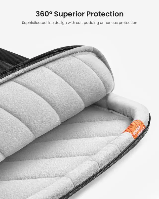 Alt view image 3 of 5 - tomtoc 360 Protective Laptop Carrying Case compatible with 14-inch MacBook Pro M4/M3/M2/M1 Pro/Max 2024-2021, 12.9-13 Inch iPad Pro/Air, Water-Resistant MacBook Accessory Bag Sleeve