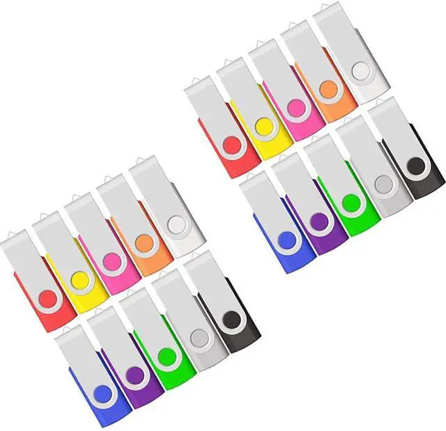 Main image of Bundle 4GB 10 Pack + 2GB 10 Pack Flash Drives, 20 Units in Total Gig Stick Jump Drives Bundle