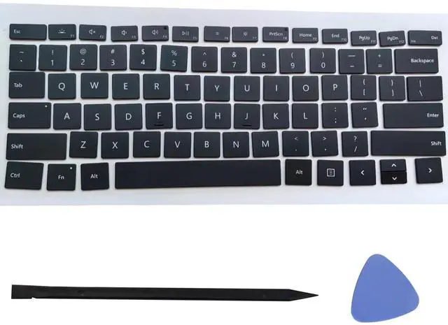 Main image of Ojguct Replacement Keycap Keys Full Set of Key Cap Compatible for Surface Pro 8/9/X 1983 1982 2038 1996 1997 1876 Keyboard 2021-2023 Year (Black)