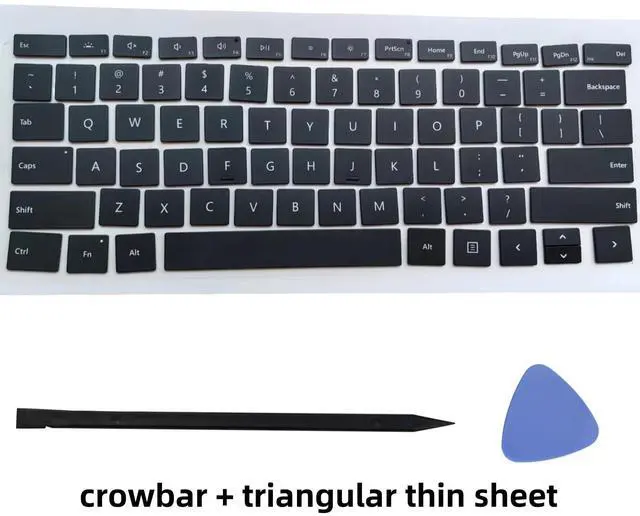 Alt view image 2 of 5 - Ojguct Replacement Keycap Keys Full Set of Key Cap Compatible for Surface Pro 8/9/X 1983 1982 2038 1996 1997 1876 Keyboard 2021-2023 Year (Black)