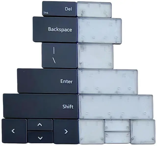 Alt view image 4 of 5 - Ojguct Replacement Keycap Keys Full Set of Key Cap Compatible for Surface Pro 8/9/X 1983 1982 2038 1996 1997 1876 Keyboard 2021-2023 Year (Black)