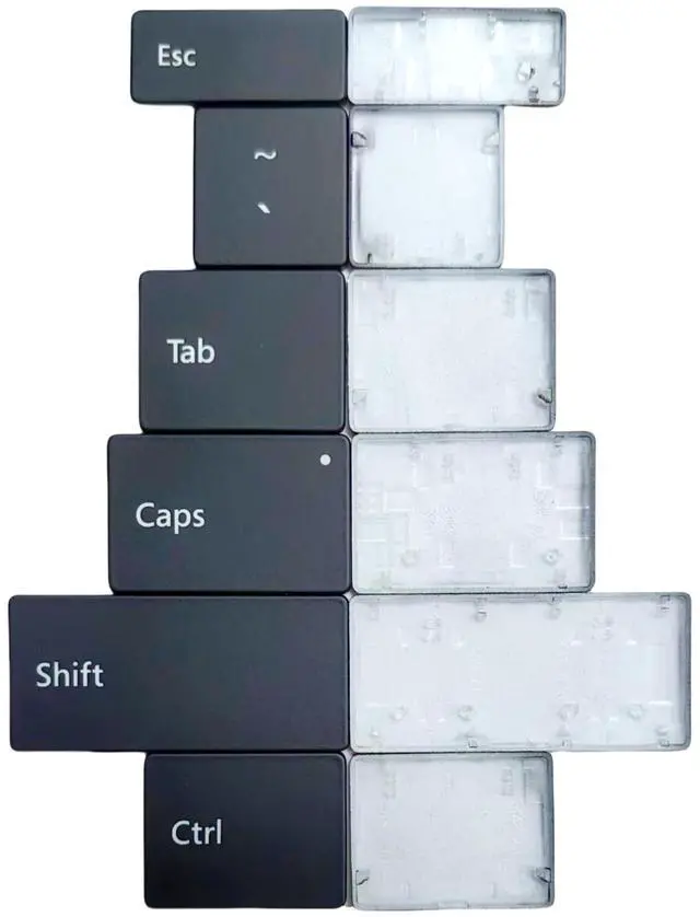 Alt view image 5 of 5 - Ojguct Replacement Keycap Keys Full Set of Key Cap Compatible for Surface Pro 8/9/X 1983 1982 2038 1996 1997 1876 Keyboard 2021-2023 Year (Black)