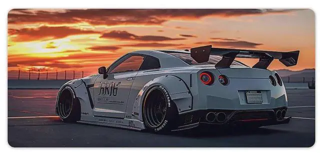 Main image of FeoYoed Large Mouse Pad JDM Car R35 Static Sport Sunset Desk Mat Computer Accessories Gaming Office Organizers Supplies Decor Essentials Keyboard Pads for Desk Rubber 40x90cm