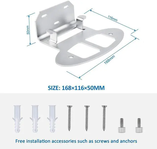Alt view image 4 of 5 - PETIMETI Wall Mount for Netgbear Orbi WiFi 6 Router with Sturdy Metal Stand Compatible Orbi WiFi 6 Router RBK753 RBK852 RBK853 RBS750 RBK752 RBK850 RBS750 RBS751(2 Pack)
