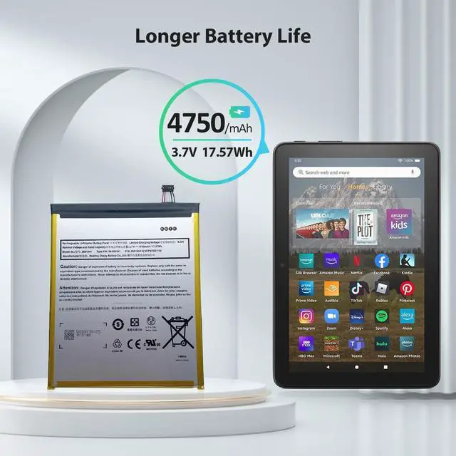 Alt view image 5 of 5 - Battery for 8th 7th Generation HD8 8th SX0340T SX034QT L5S83A 26S10140 58-000181 MC-31A0B8 & 58-000219 with Repair Tool Kit