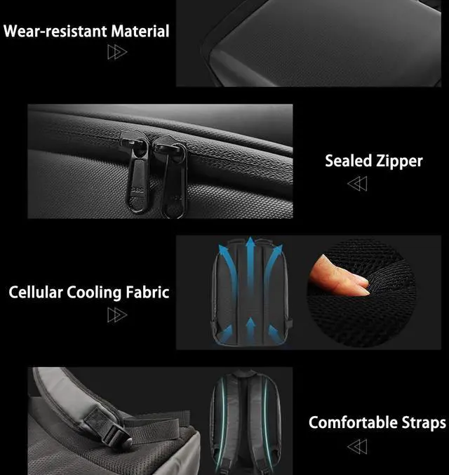 Alt view image 4 of 5 - Taysem Customizable Smart LED Backpack - Light Up Customized Laptop Backpack, Mens Cool Backpacks for Motorcycle, Cycling (T2)