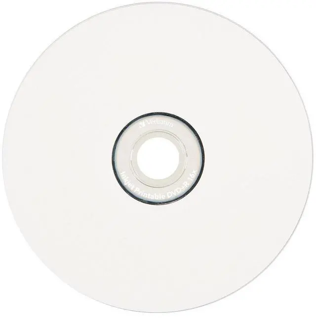 Alt view image 2 of 3 - Verbatim DVD+R 4.7GB 16X White Inkjet Printable with Branded Hub - 50pk Spindle