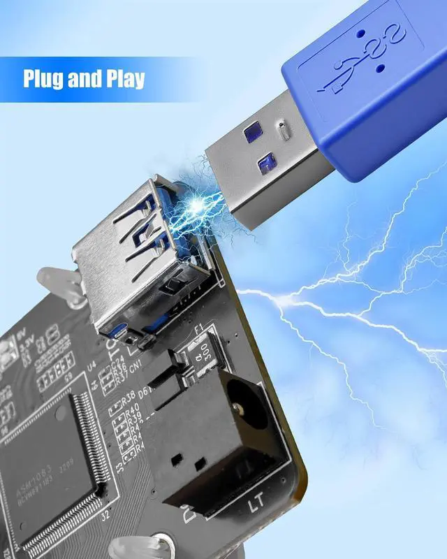 Alt view image 3 of 5 - PCIe to PCI Adapter with USB 3.0 Cable Compatible with Audio Interfaces Video Capture Cards Industrial Devices, Dual/Single Slot Converter for Legacy PCI Cards