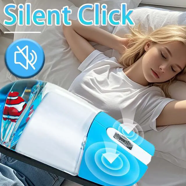 Alt view image 3 of 5 - Wireless Mouse Cute Clear Water Silent Lightweight Portable Aqua Transparent Liquid Optical Retro Cordless Mice with USB Reciever Floater Clownfish for PC Laptop Computer MacBook Girl Boy Gift (Blue)