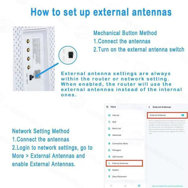 Alt view image 2 of 5 - Maswell 4 Combo 5G 2X2 MIMO Plus WIFI7 2X2 MIMO 700-6000MHz Antenna Cellular 5G 4G LTE Screw and Adhesive Mount omnidirectional Bluetooth Wimax Zigbee Antenna SMA Male RP SMA Plug Not for Boosting