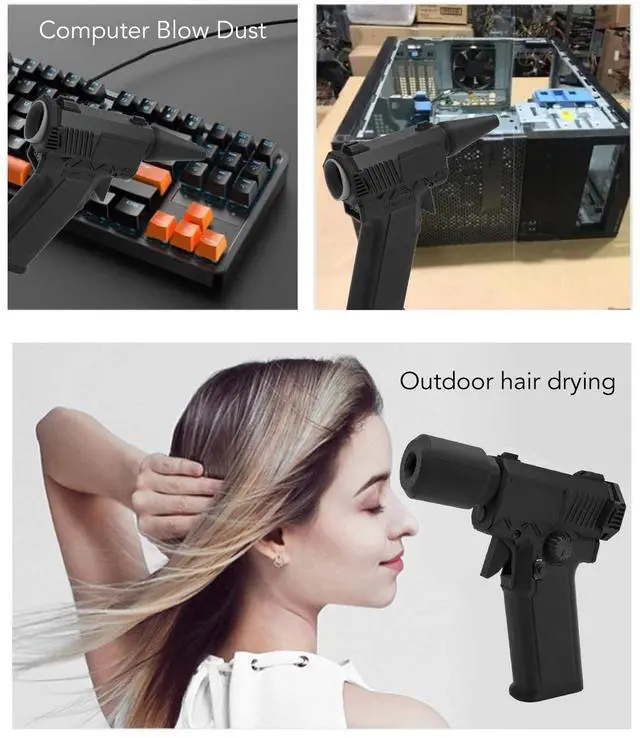 Alt view image 4 of 5 - Mini Blower, 200000RPM Multifunctional Efficient Electric Air Duster, Type C QC15W Fast, Adjustable Speed, Portable Rechargeable Jet Blower for Cleaning