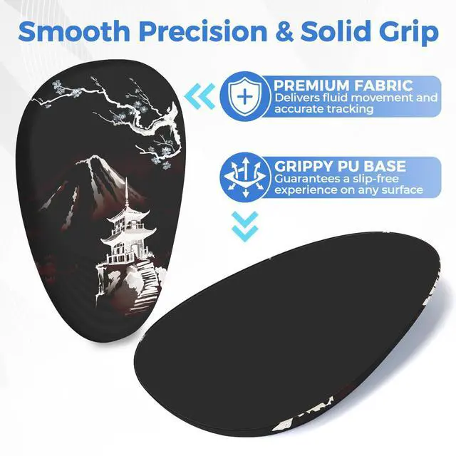 Alt view image 4 of 5 - ORIENWEEDA Ergonomic Mouse Pad with Wrist Support, Comfortable Entire Memory Foam, Wrist Pain Relief and Anti-Slip PU Base, Mousepad for Various Computers, Laptop PC (12x8x1.2inch, Fujisan Dark)