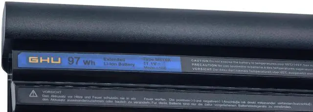 Alt view image 4 of 5 - GHU New Battery 97 WH Replacement for PRRRF M5Y0X 312-1242 NHXVW UJ499 YKF0M X57F1 8858X KJ321 M5Y0X P8TC7 Compatible with Dell Latitude E5420 E5430 E5520 E5530 E6420 E6430 E6520 P9TJ0 R48V3 04NW9