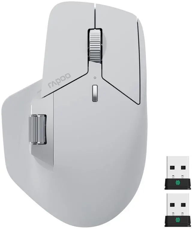 Main image of Rapoo MT760 PRO Wireless Mouse, NearLink + Bluetooth 5.0 Multi-Device, 12K DPI, 2K Polling, Ergo for Work & Gaming, 11 Programmable Buttons, On-Board Memory, Quiet Clicks, USB-C, 120 Days Battery Life