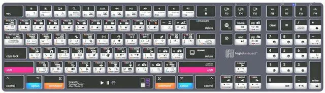 Main image of Logickeyboard Wireless Backlit 'Titan' Film-Maker Keyboard  Combo-Designed for Both Adobe Premiere Pro & After Effects on Mac  p/n LKB-AEPP-TM-US