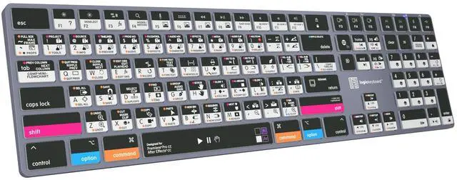 Alt view image 4 of 5 - Logickeyboard Wireless Backlit 'Titan' Film-Maker Keyboard  Combo-Designed for Both Adobe Premiere Pro & After Effects on Mac  p/n LKB-AEPP-TM-US