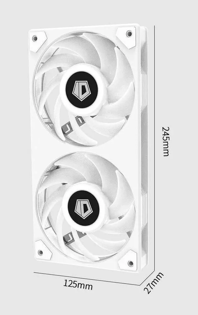 Alt view image 5 of 5 - ID-COOLING ICEFAN 240 ARGB Snow, 240mm Case Fan PWM CPU Cooling Fan 2-in-1Addressable RGB Fan 5V 3PIN Connector, Hassle-Free Cable Management Fan for Radiator/PC Chassis